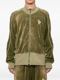 KAMIYA  embroidered velour zip-up sport jacket