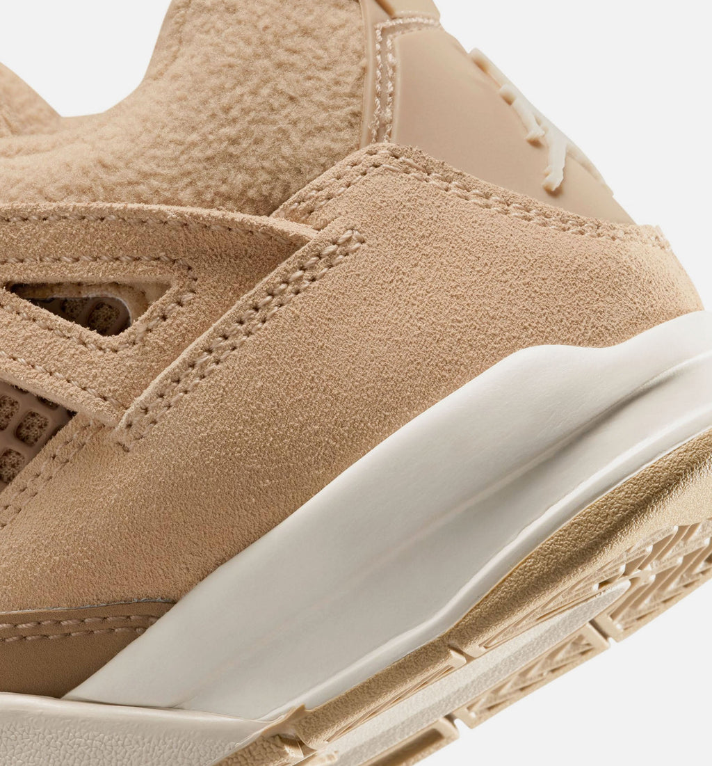 Air Jordan 4 Retro 'Cozy Girl' Preschool - Hemp/Light Orewood Brown