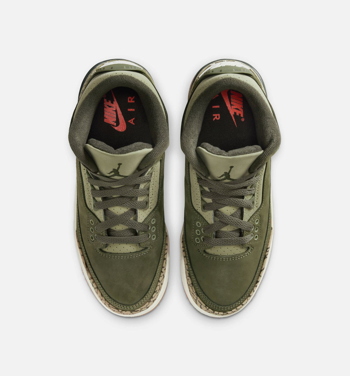 Air Jordan 3 Retro Medium Olive Big Kids' Sneakers - Medium Olive / Light Olive / Sail
