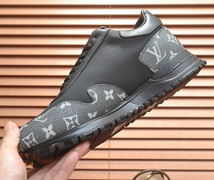 Louis Vuitton Black and Gray Low-Top Sneakers
