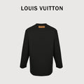 Louis Vuitton 25FW Multicolor Gradient Logo Toothbrush Embroidery Long Sleeve T-Shirt Black